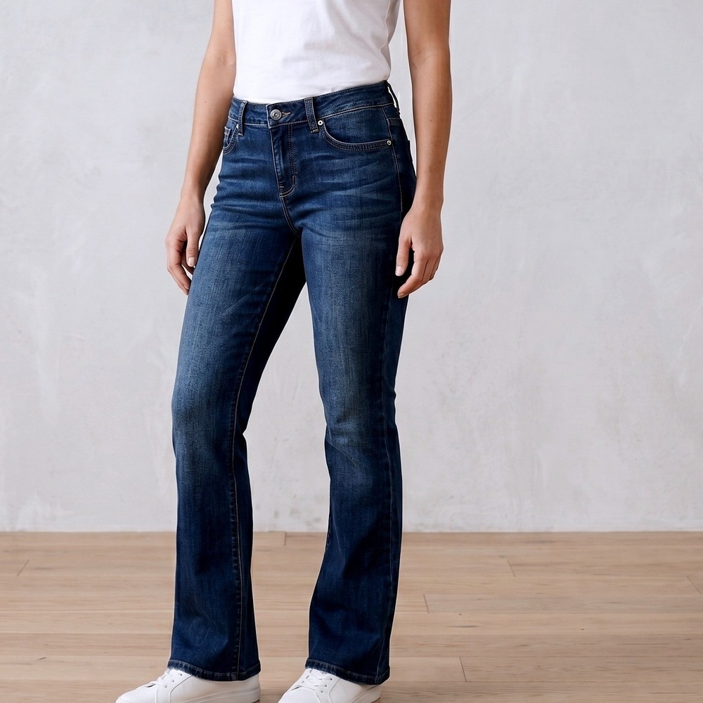 INC International Concepts Womens Size 6 Dark Wash‎ Bootcut Regular Fit Jeans